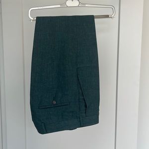 Coppley. Green linen dress pants.